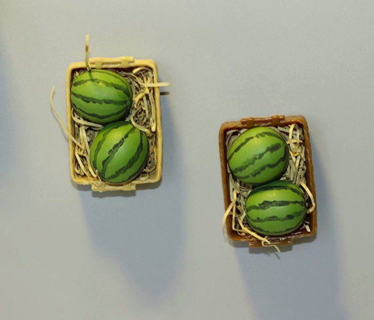 Magnete: 2er Set Mini Wassermelonen Kühlschrankmagnete – Neu (gemäss Beschreibung) aus Finstersee von Small-Daily-Rituals 1