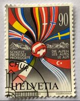 Nr.831 Schützt die Alpen GESTEMPELT 1992   