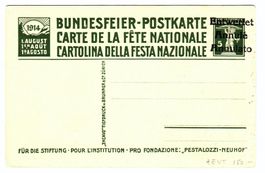 1914 — Bundesfeier AK Pestalozzi in Stans ENTWERTET (150.-)