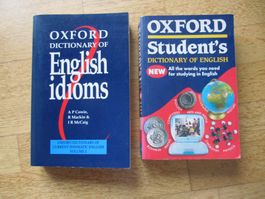 2 Englischbücher:  Oxford Idioms + Oxford Dictionary
