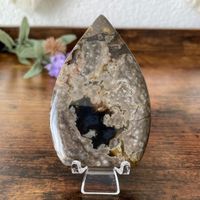 ✲ Vulkan Achat Tropfen Freiform ✲ 90g / 84mm Agate Flamme