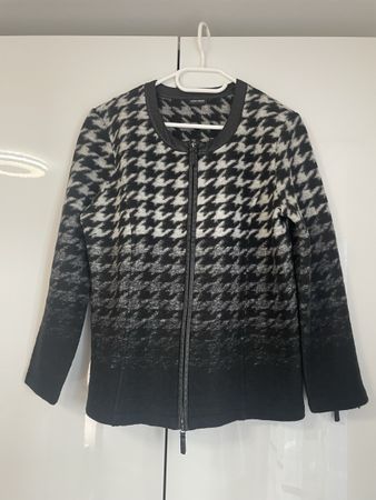 Schicke Damenjacke Gr. 42, schwarz/weiss