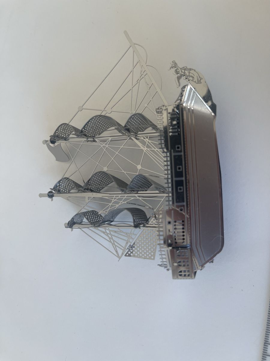 Modellbausätze & Standmodelle: Silbernes Metall-Piratenschiff – Gebraucht aus Olten von 54m_g7s2 1