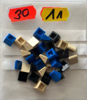 30 Stück Lego Steine ( 10 grau / 10 blau / 10 schwarz )
