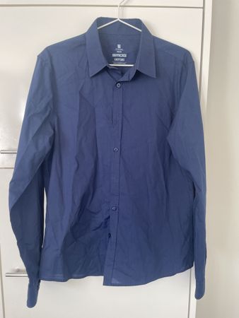 Herren Hemd Smog, Grösse M, Slim Fit, Dunkelblau, Top