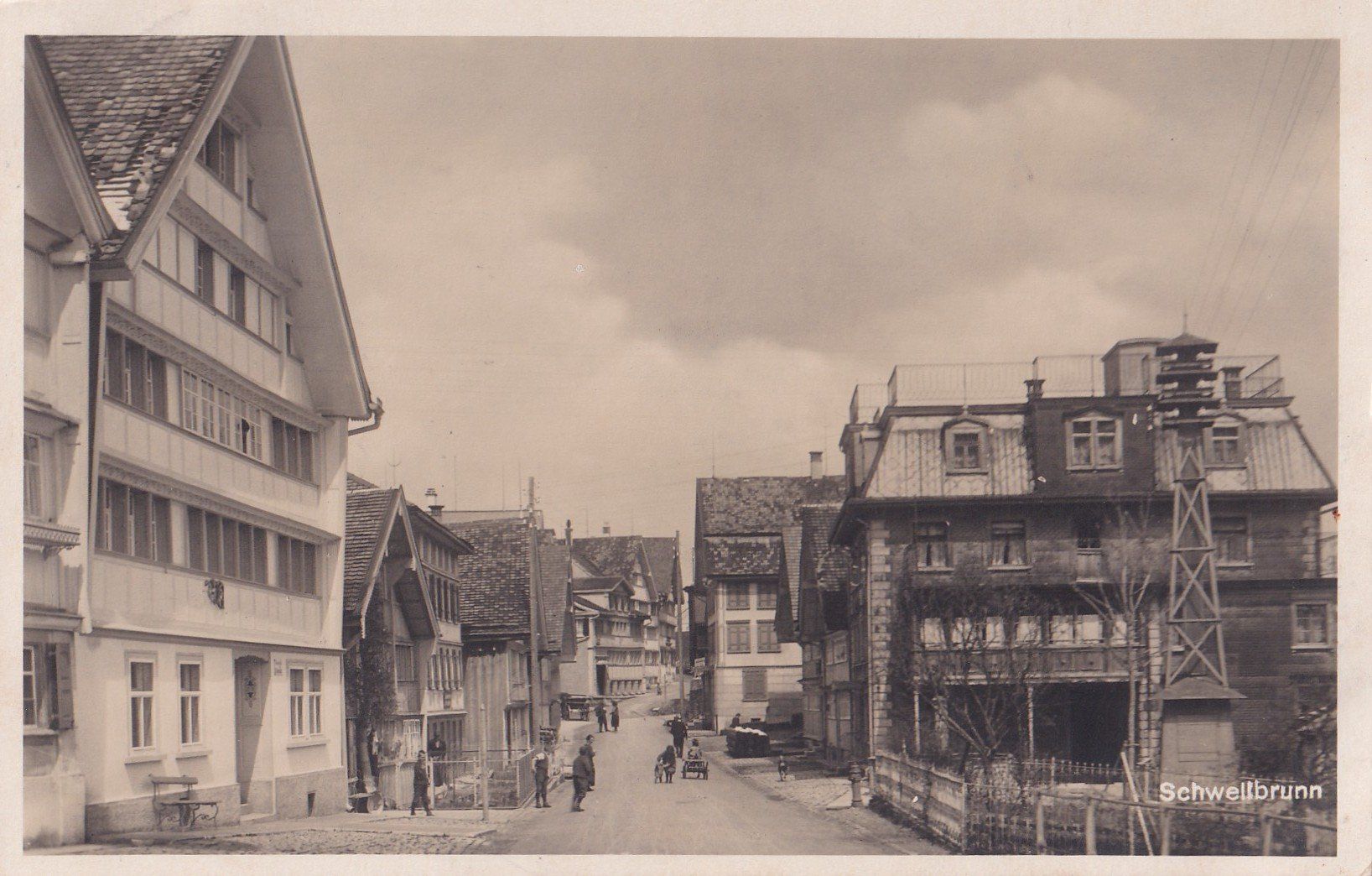Cartoline postali: Schwellbrunn Strassenpartie – Usato da Olten venduto da clotaldi