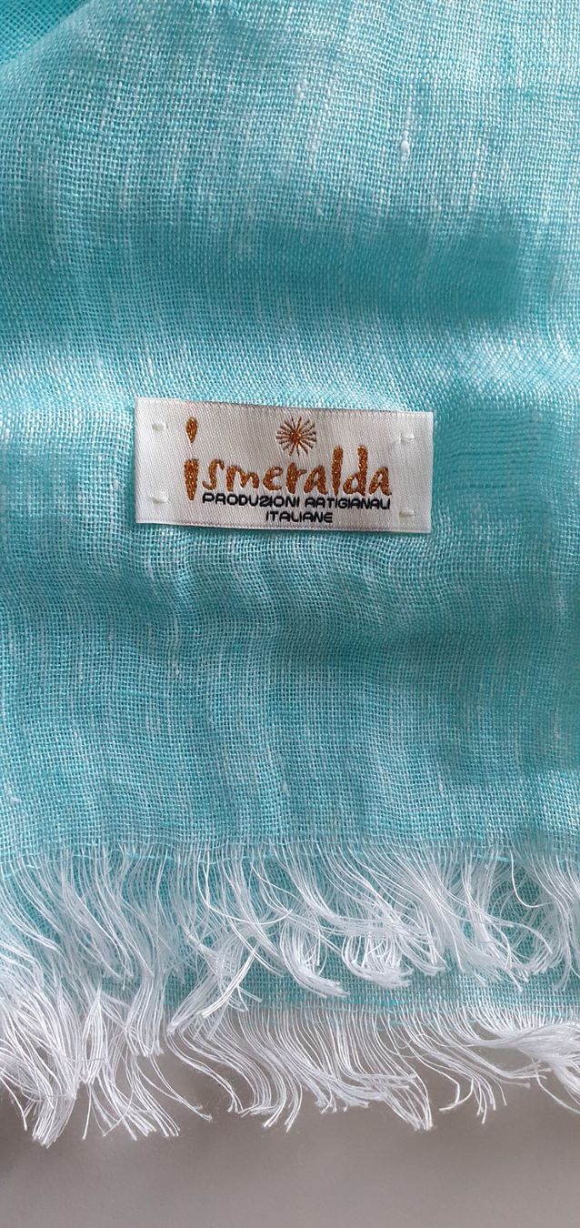 Foulards, Tücher & Schals: Schal 100% Leinen türkis NEU – Neu und originalverpackt aus Stansstad von InStyle8 1