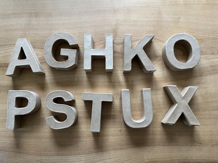 Deko Buchstaben Pappe/Karton 10cm, individuell gestalten!