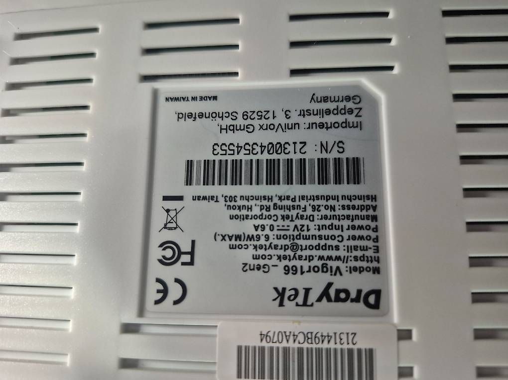 Modems & Router: g.Fast Router Draytek Vigor 166 Gen2 – Gebraucht aus Beinwil am See von alpha4712 1