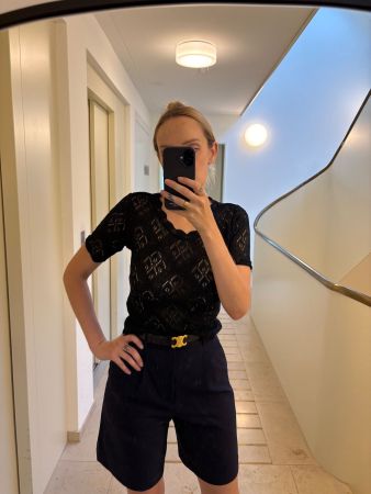 T-shirt en dentelle noir femme taille S