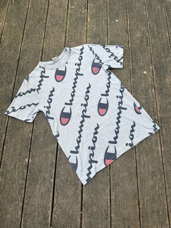 Champion Tee All-Over Logo, Gris, Taille M