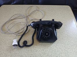 Festnetztelefon Modell 29 schwarz mit Wählscheibe gebraucht