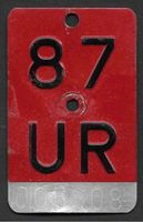 Velonummer URI UR 87