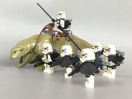 DEWBACK MIT 6 STORMTROOPER - KLEMMBAUSTEINE MINIFIGUREN