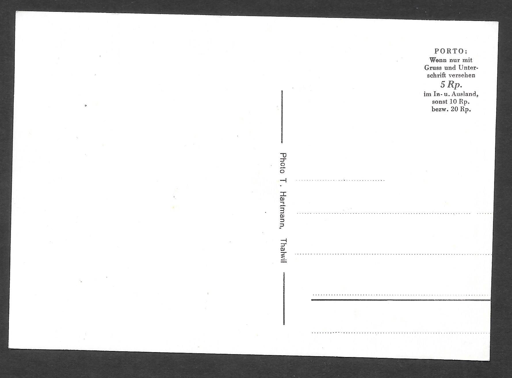 Cartoline postali: Thalwil Reformierte Kirchgemeinde 1945 Glocke "Friede" – Usato da Olten venduto da clotaldi 1