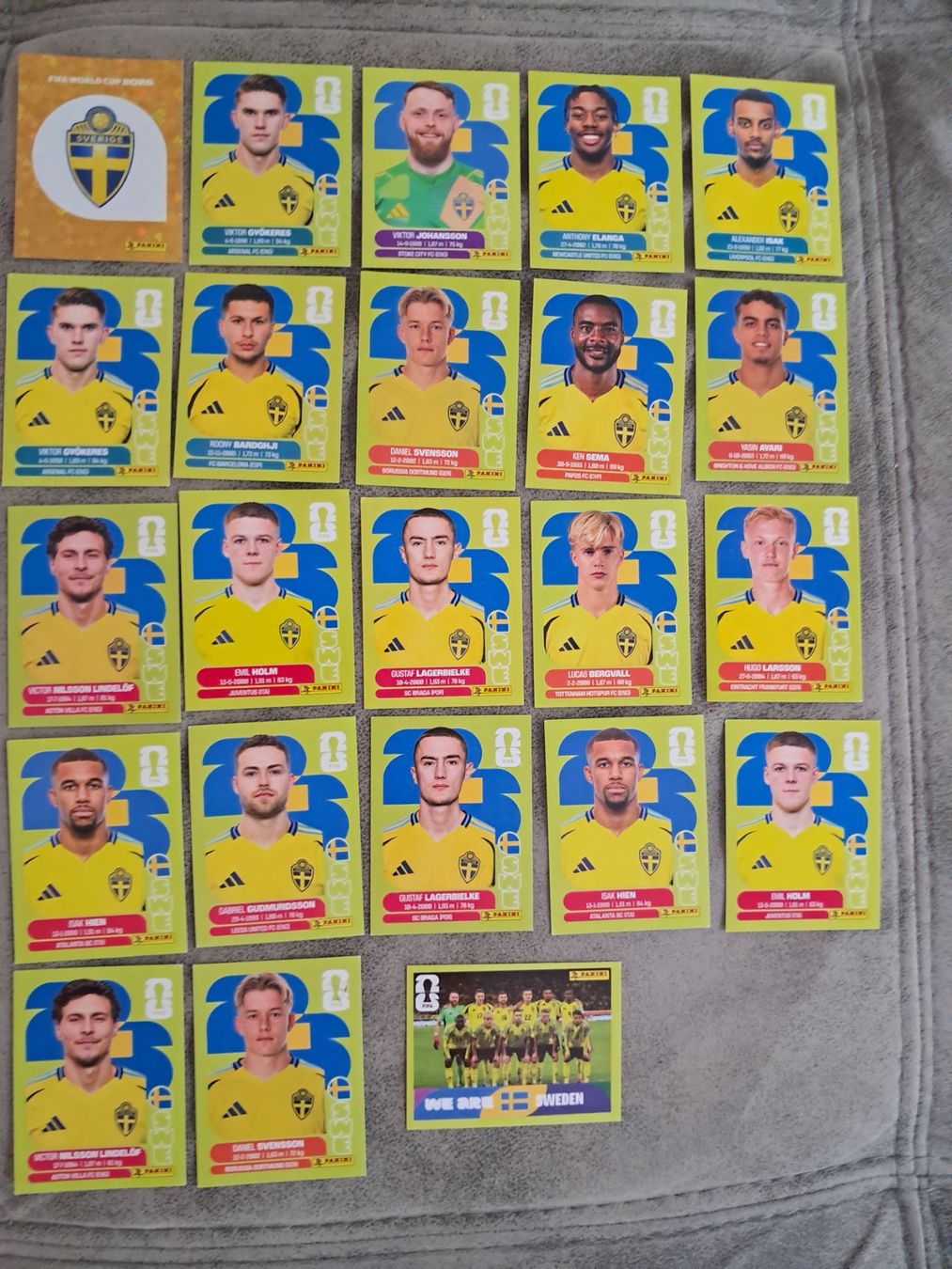 Panini Carte collezionabili: 23 x Paninisticker 2026 / Schweden – Nuovo (secondo la descrizione) da Weinfelden venduto da Da-ryn01