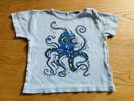 T-Shirt mit Oktopus Motiv, Grösse 80
