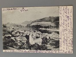 Alte PK / Neirivue - Gelaufen Bulle 1904