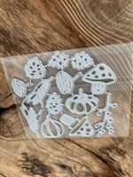 Neues Stanzschablonen-Set Pilzli, Kürbis, Herbst