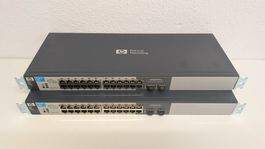 2 x HP ProCurve 1810G-24 Switch (J9450A)
