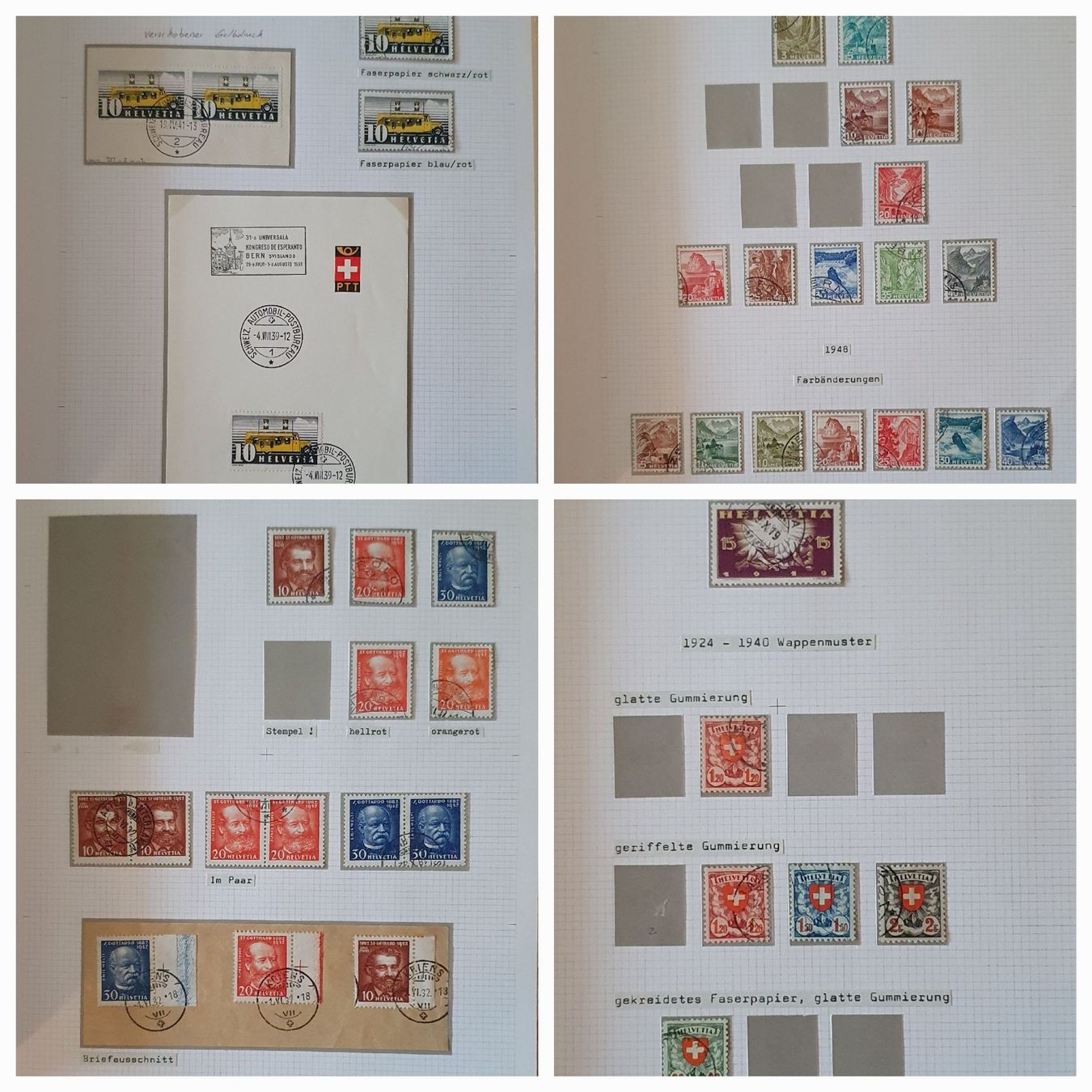 Alle Briefmarken: Sammlung Schweiz 1907 - 1970 Gestempelt – Gebraucht aus Kreuzlingen von Rschweiz1 3
