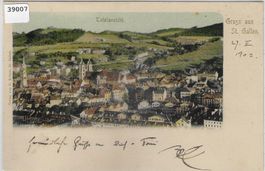 Gruss aus St. Gallen - Totalansicht - coloriert