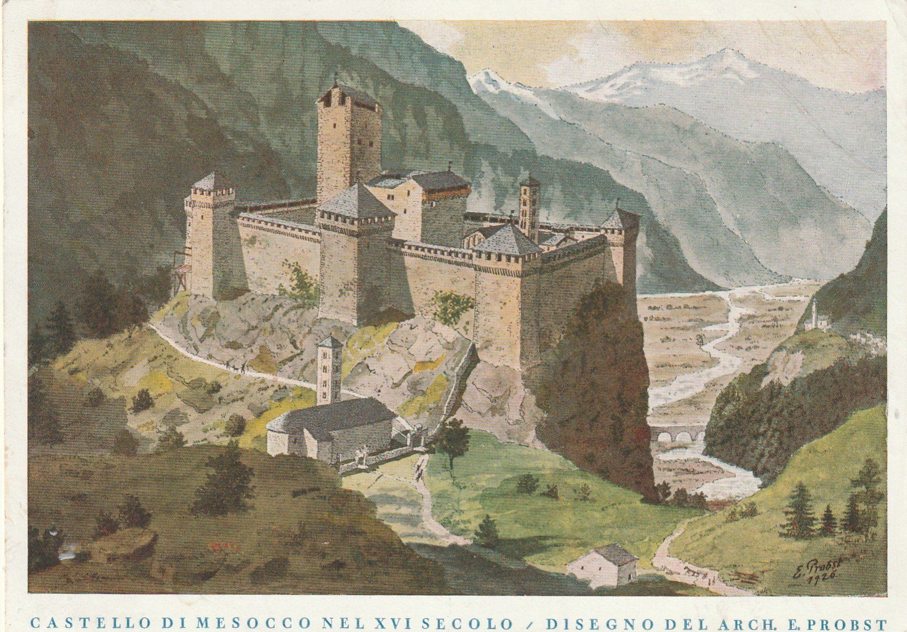 Ansichtskarten: Mesocco Castello – Gebraucht aus Rorschacherberg von fratovi2