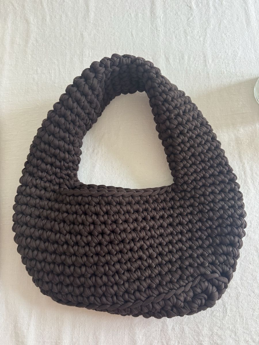 Borse da donna: Crochet bag dark brown  – Nuovo e nell'imballaggio originale da Zürich venduto da Linen218 3