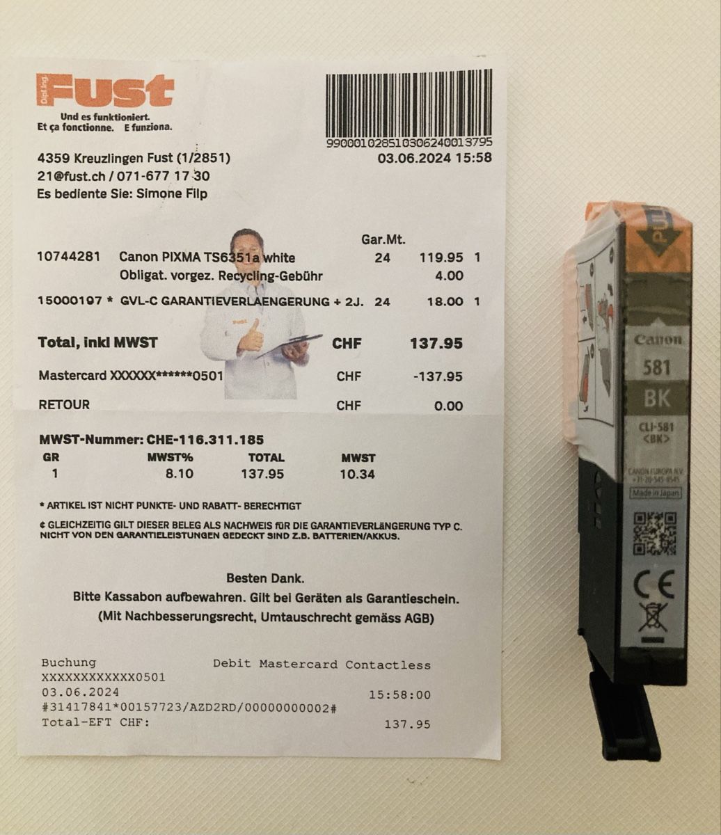 Canon Stampanti: Canon Pixma TS63 – Usato da Kreuzlingen venduto da sam_5m2p 3