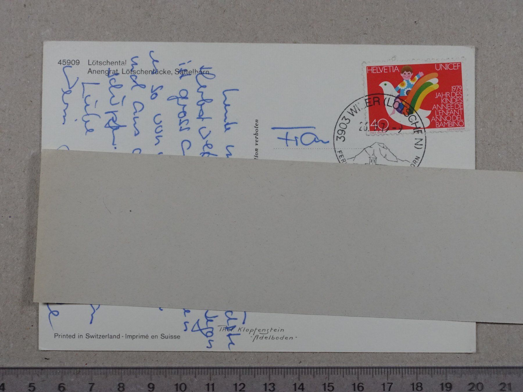 Ansichtskarten: Lötschental, 1979, Poststempel WILER (LÖTSCHEN) – Gebraucht aus Lenzburg von fh1 1