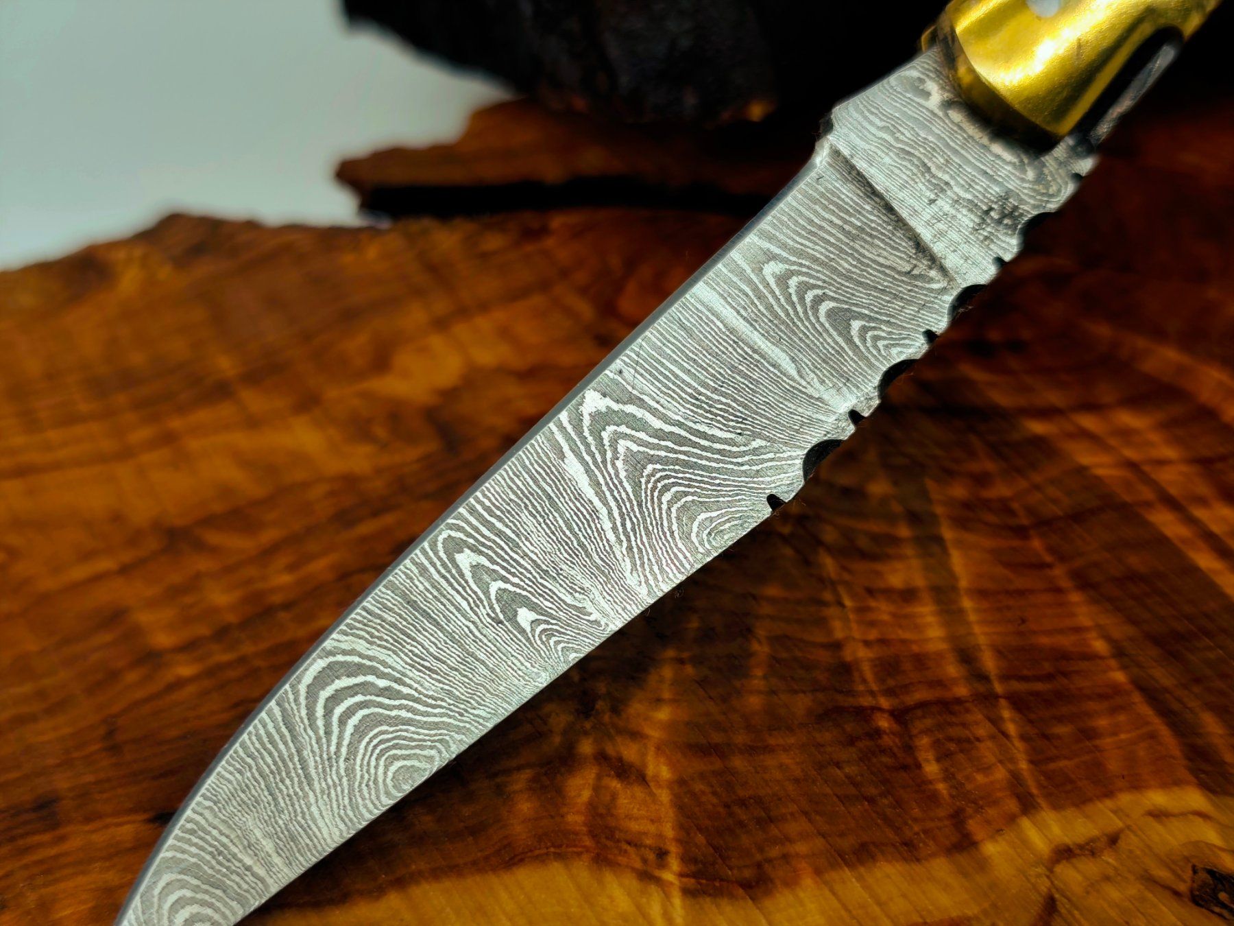 Accessori: Laguiole Damast Messer Klappmesser echtes Damastmesser – Nuovo e nell'imballaggio originale da Arlesheim venduto da Premius_1 3