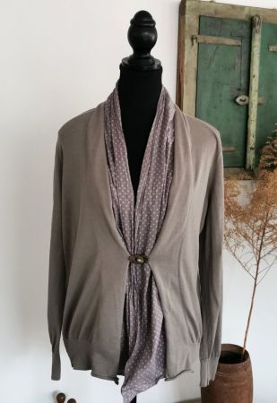 Fabiana Filippi zarte elegante Strickjacke Gr. M in Mauve