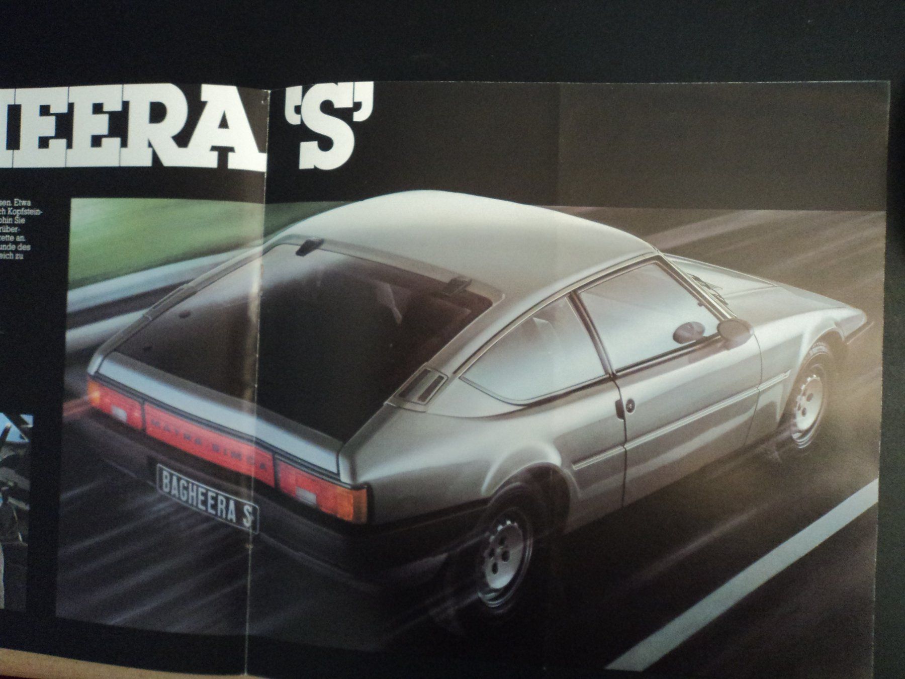 Dokumente: Prospekt Matra Simca Bagheera X 1978 – Gebraucht aus Schwarzenburg von modelCARama 5