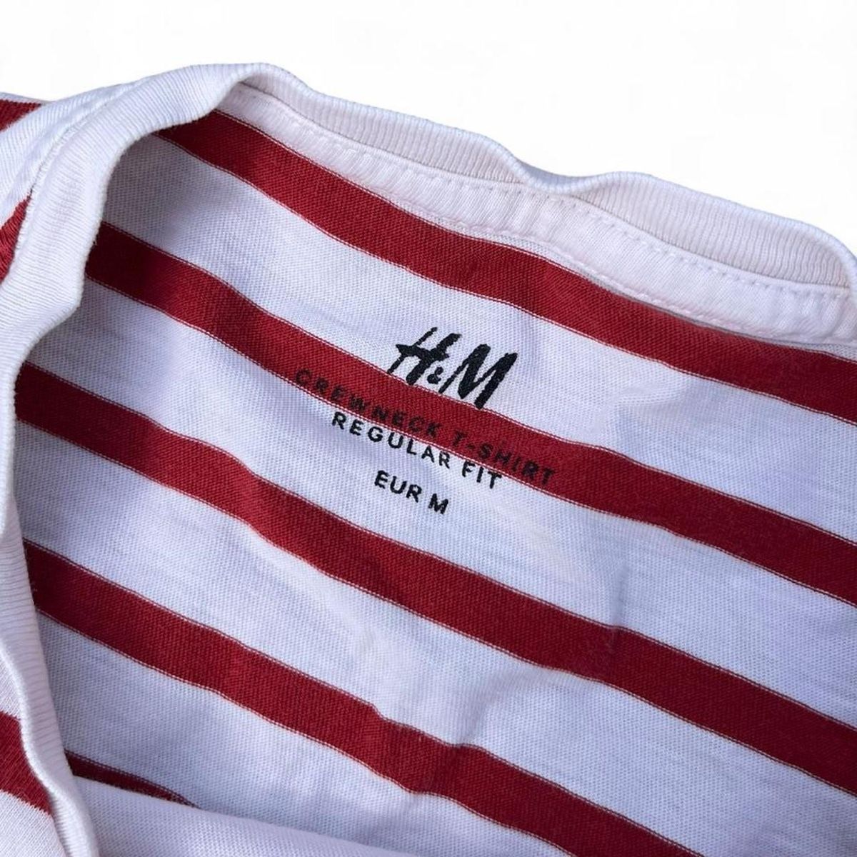 H&M T-shirt: H&M Striped Basic Tshirt Rot Weiss – Usato da Riehen venduto da art_c76v 2