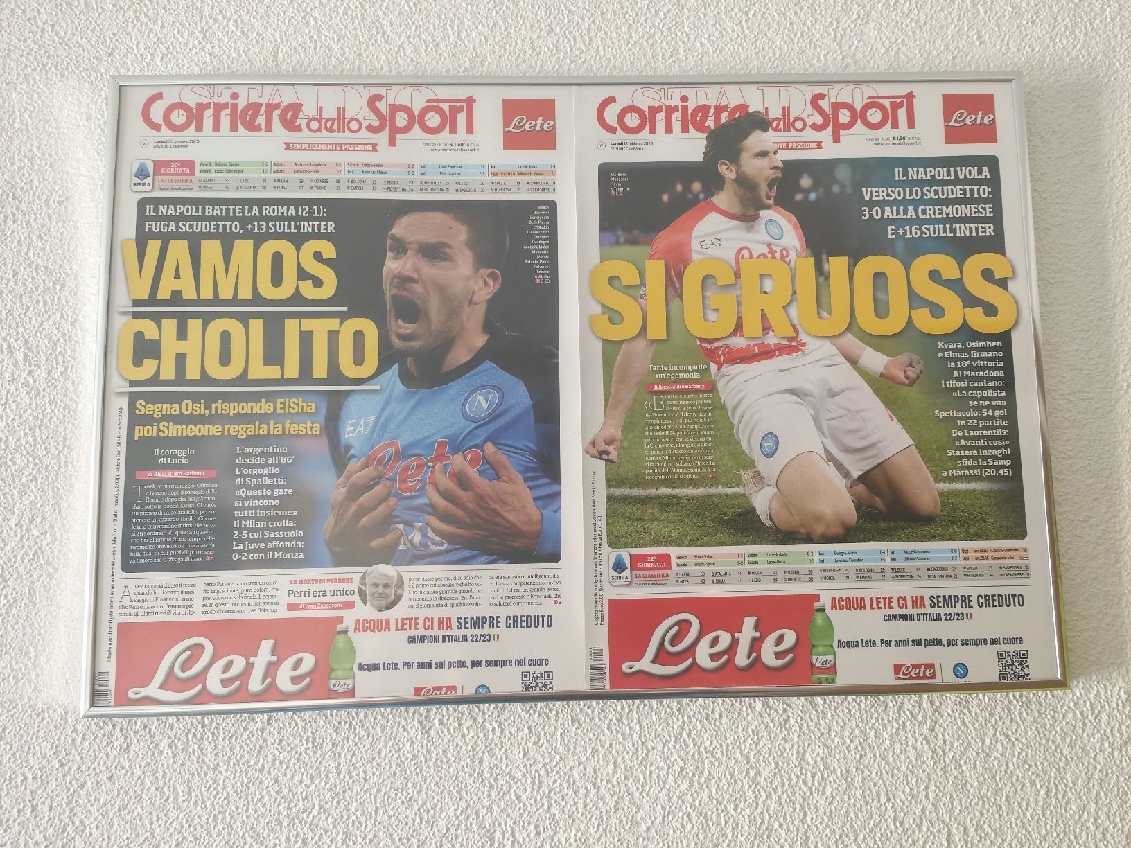 Posters & Illustrations: ssc napoli 4 bilder mit rahmen – Neuf (Voir description) à Schöftland par magicX01 1