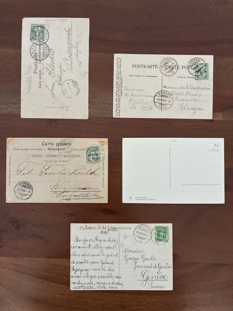 Cartoline postali: 10 Ansichtskarten von Mürren BE – Usato da Oftringen venduto da Cla.vD.74 1