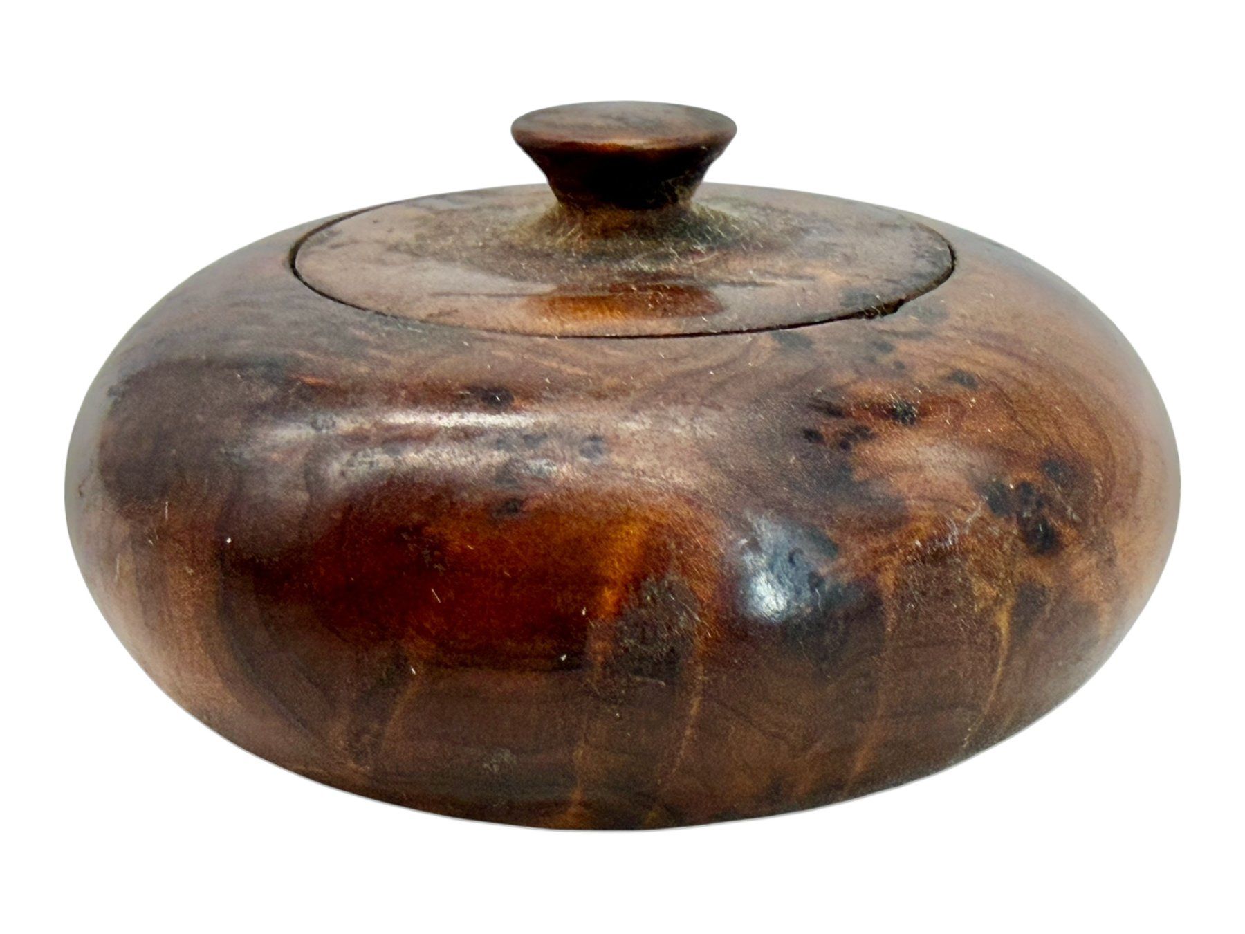 Barattoli: Boîte ancienne en loupe de thuya – Usato da Morges venduto da vintiques 3