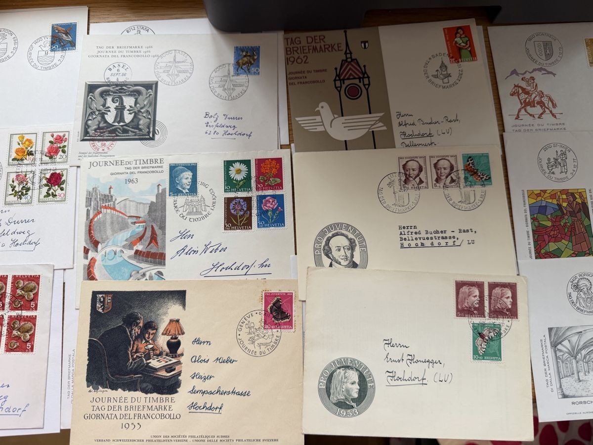 Tutti i francobolli: 30 Briefe Tag der Briefmarken Schweiz – Usato da Murgenthal venduto da Tina_4055 4