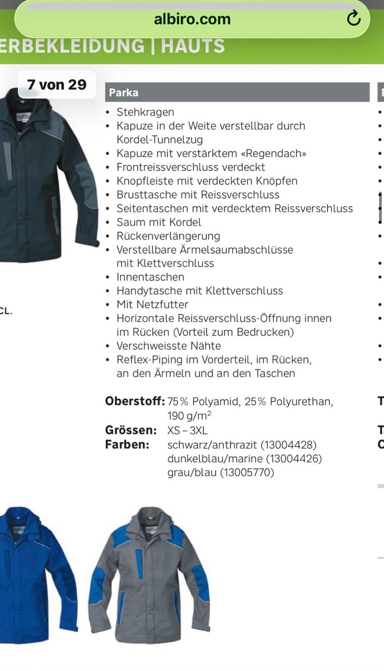Vestes: Albiro Parka – Neuf (Voir description) à Dübendorf par fuerloescher 3