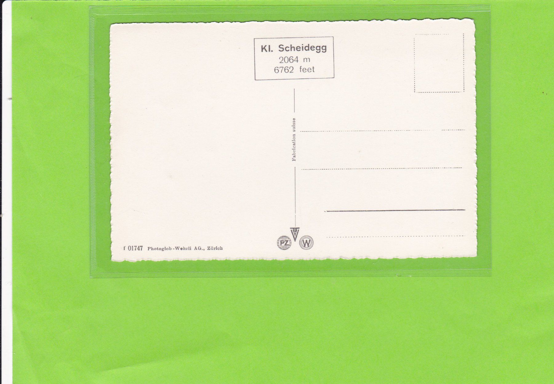 Cartoline postali: Kleine Scheidegg, weidende Kühe – Usato da St. Peterzell venduto da neckertal 1