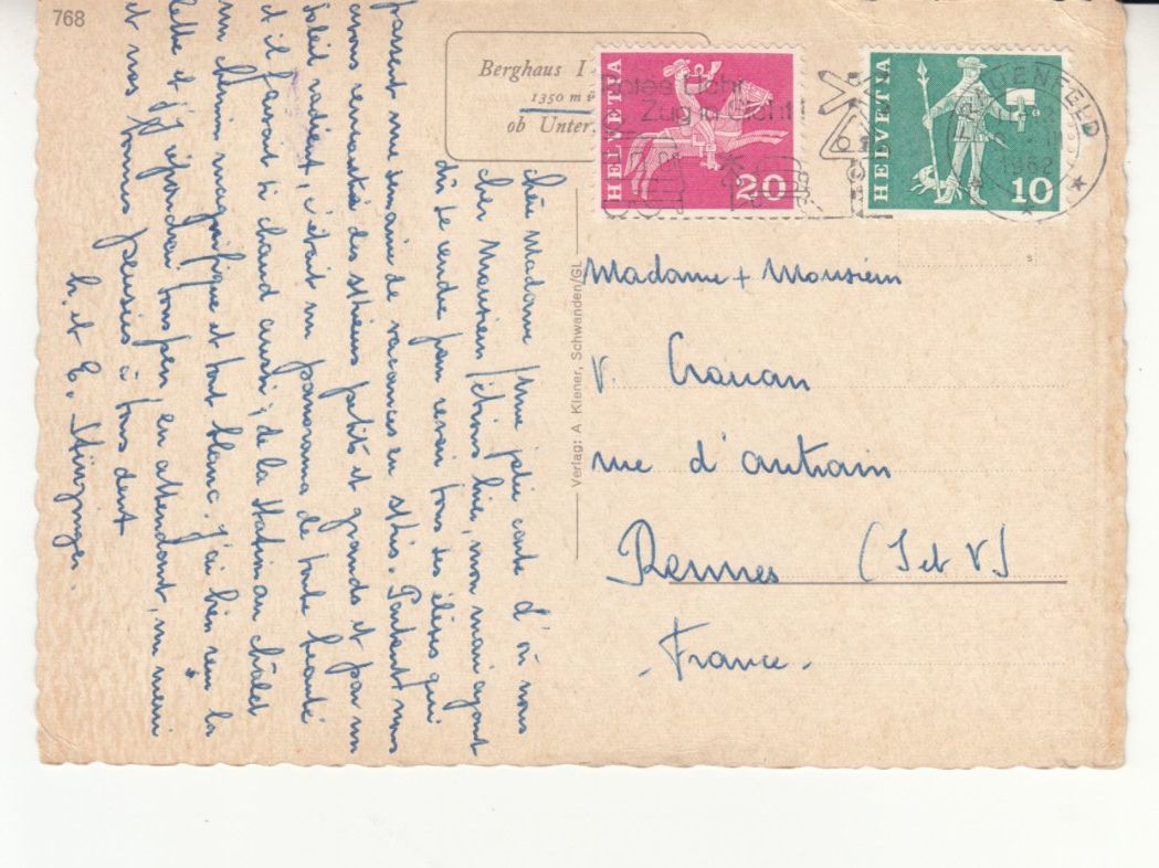 Cartoline postali: Iltios 1962 – Usato da Bürglen TG venduto da StampGraf 1