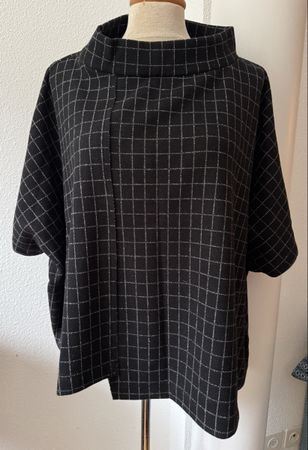 MAMA B. Pull à carreaux noir et blanc - Taille L 