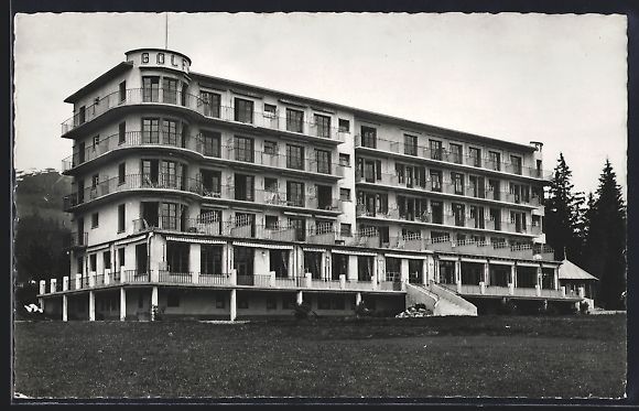 Cartoline postali: AK Crans-s-Sierre, Golf-Hotel – Usato da Berlin venduto da bartko-reher