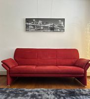 Exklusives 3er Design-Sofa Horst Grimsel in Rot - Swiss Made