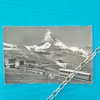 ZERMATT Gornergratbahn mit Station /Hotel Rifelberg