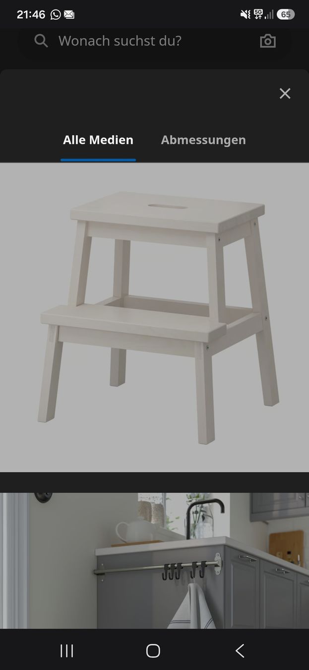 Ikea Sgabelli: Ikea Bekväm Trittschemel weiss Originalverpackt – Nuovo e nell'imballaggio originale da Islikon venduto da fuscomario96