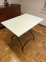 Antiker Holz/Metall Tisch klappbar 