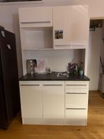 Kombischrank weiss mit Arbeitsfläche und Schubladen