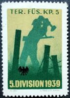 Soldatenmarken 2.WK, Ter Füsilier Kp 5, Adler, Wi Ter 54