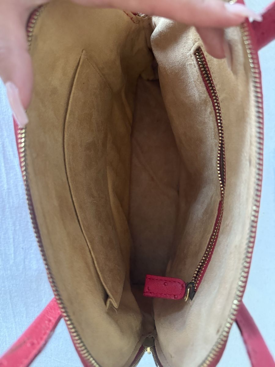 Taschen für Damen: Red Handbag Embossed Leather  – Gebraucht aus Lenzburg von sad_8mbt 2